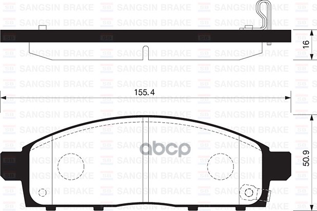 Колодки передние SANGSIN BRAKE SP1361